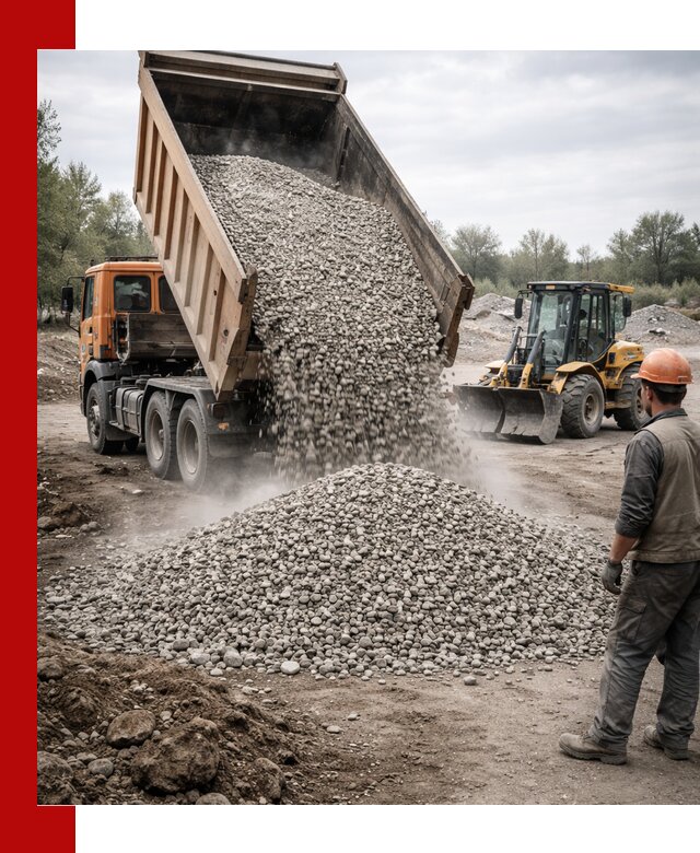 Доставка щебня в Кирове крупными и мелкими фракциями