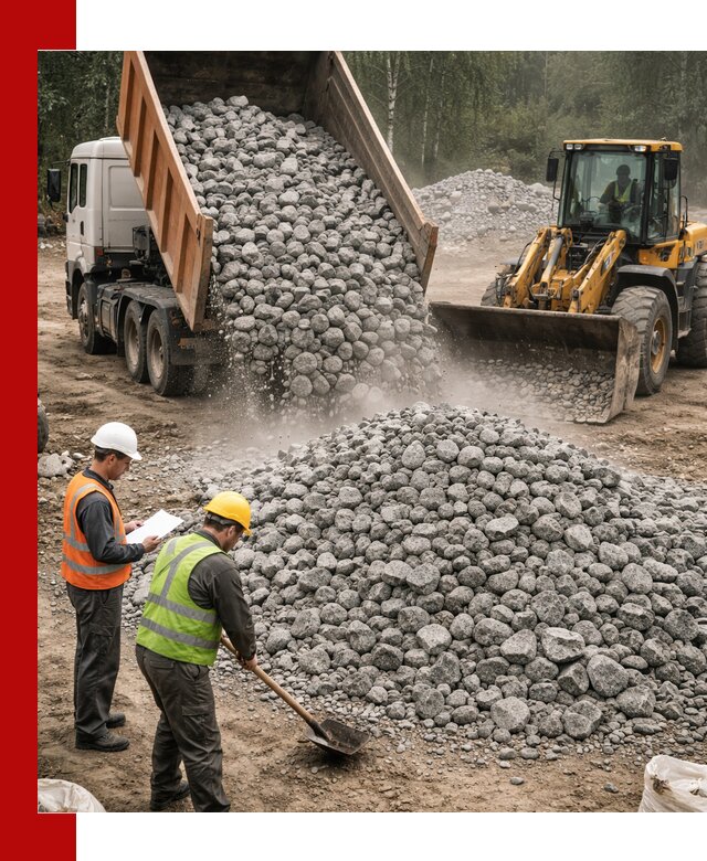 Гранитный щебень фракция 70-150 доставка в Кирове