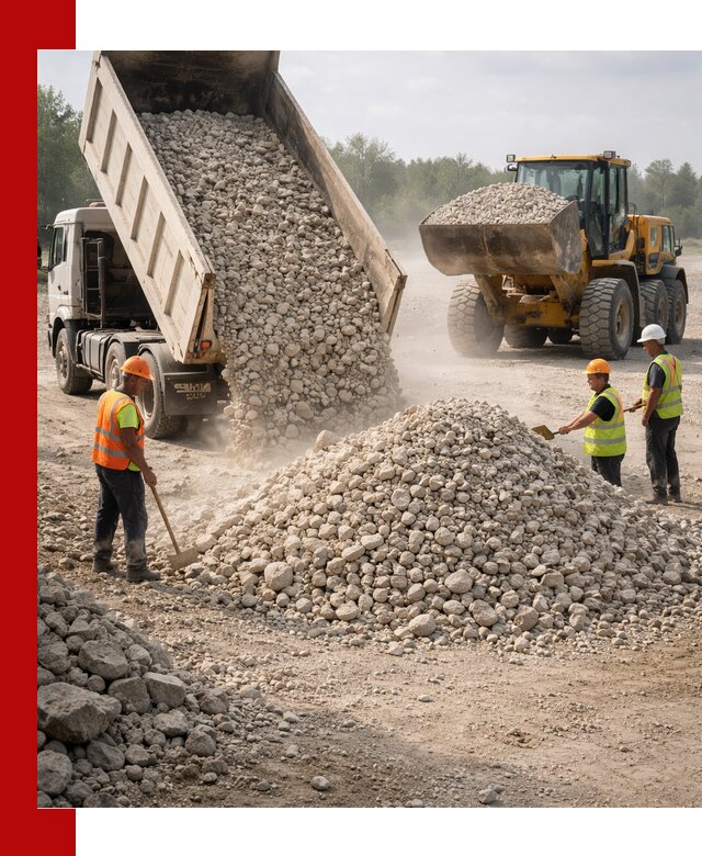 Доставка известнякового щебня фр. 40-70 в Кирове