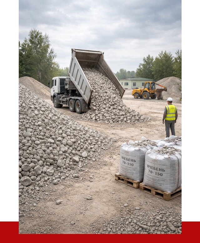 Известняковый щебень фракция 70-150 в Кирове от 1295 р. | ПРОНЕРУДКри