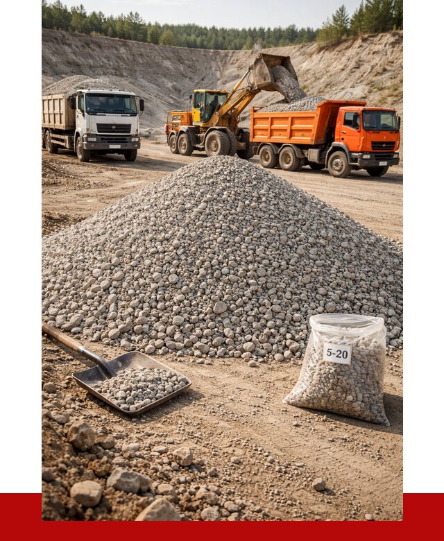 Доломитовый щебень фр. 5-20 в Кирове от 4352 р. | ПРОНЕРУДКри