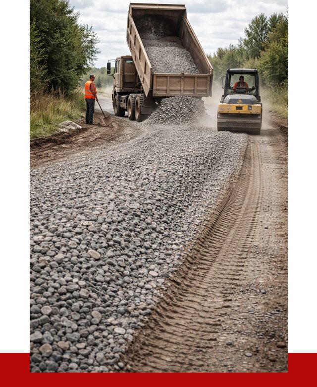 Щебень для отсыпки дороги в Кирове от 2798 р. ПРОНЕРУДКри