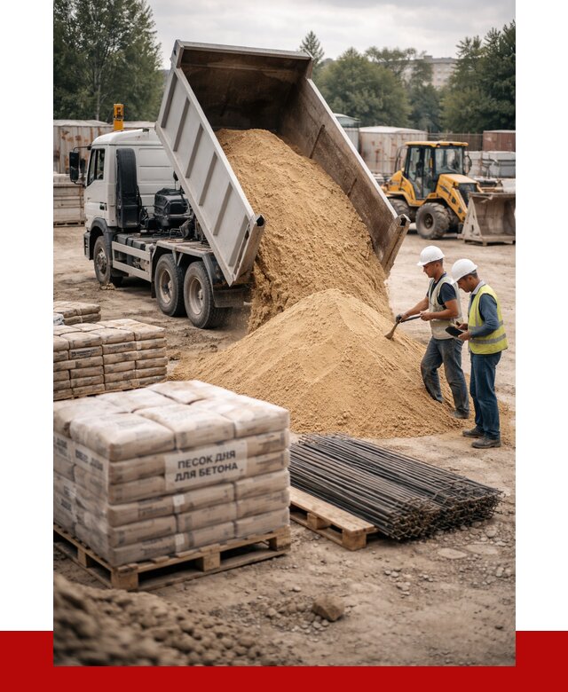 Песок для бетона в Кирове от 2591 р. с доставкой, ПРОНЕРУДКри