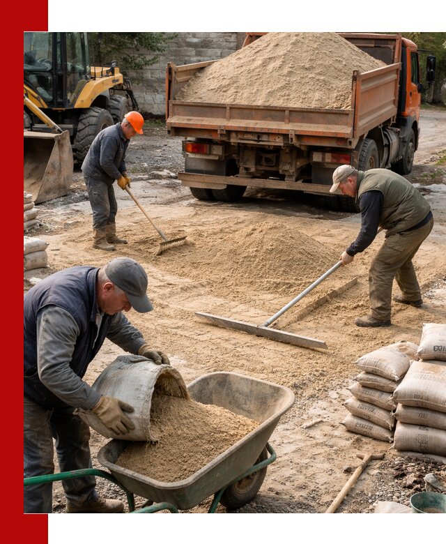 Поставка песка для стяжки в Кирове с быстрой доставкой