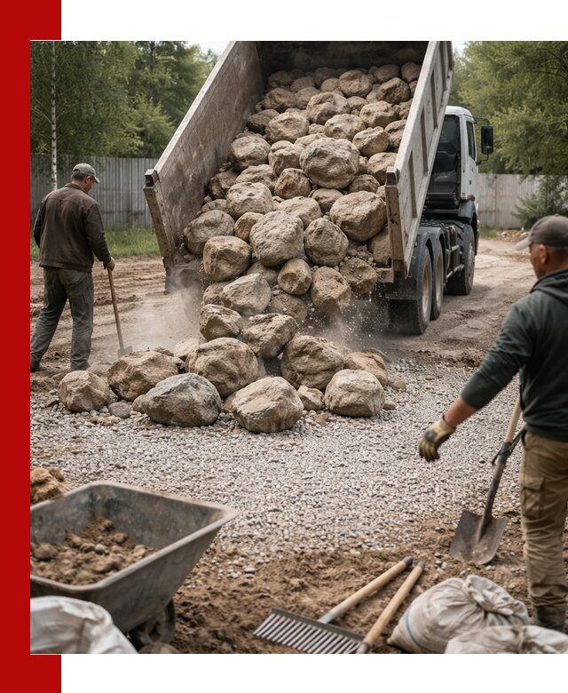 Доставка и укладка булыжника в Кирове