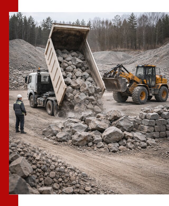 Доставка и продажа бутового гранитного камня в Кирове