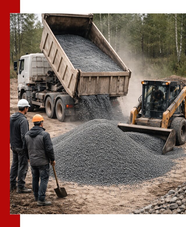 Гранитный отсев 0-5 с доставкой и разгрузкой в Кирове