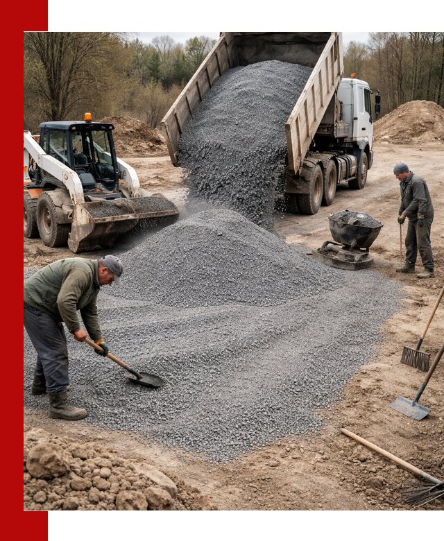 Отсев для подсыпки в Кирове — доставка и подсыпка на участок