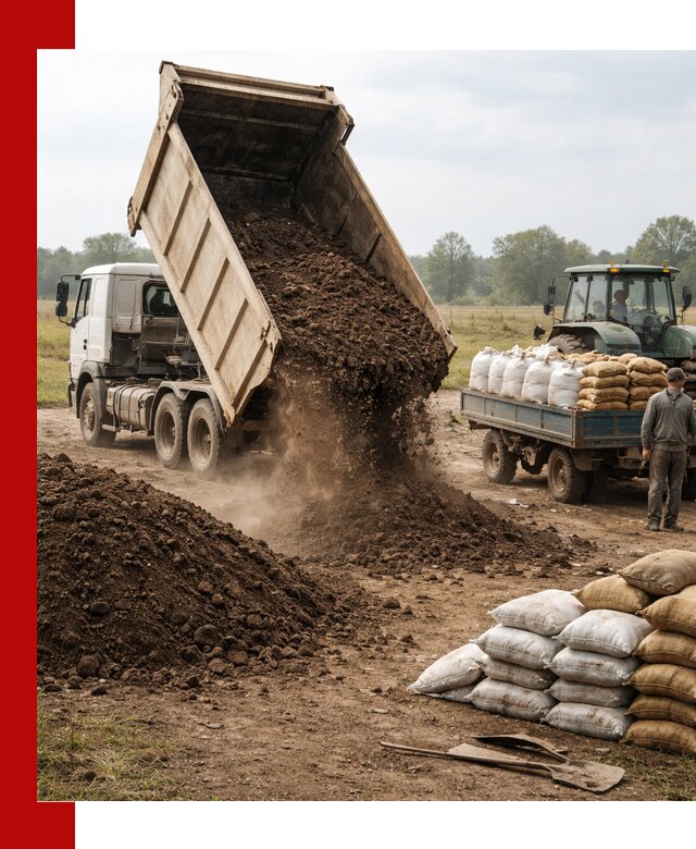 Доставка грунта и удобрений оптом в Кирове для сельхоз и строительства