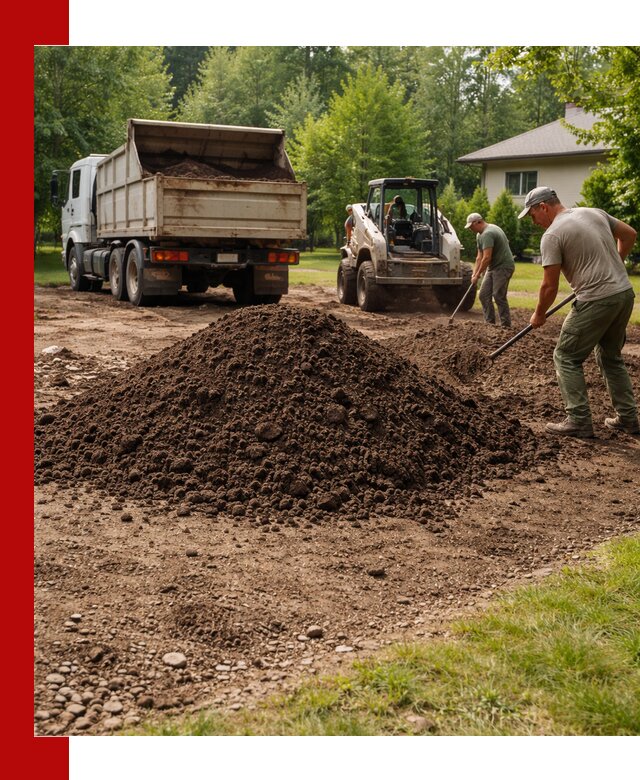 Доставка и укладка грунта для газона в Кирове