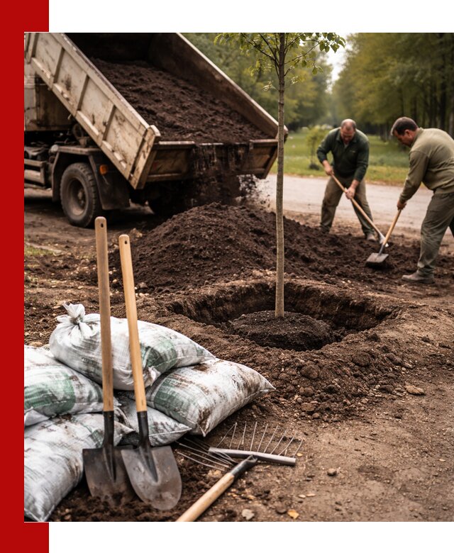 Грунт для посадки деревьев в Кирове — доставка и подготовка почвы