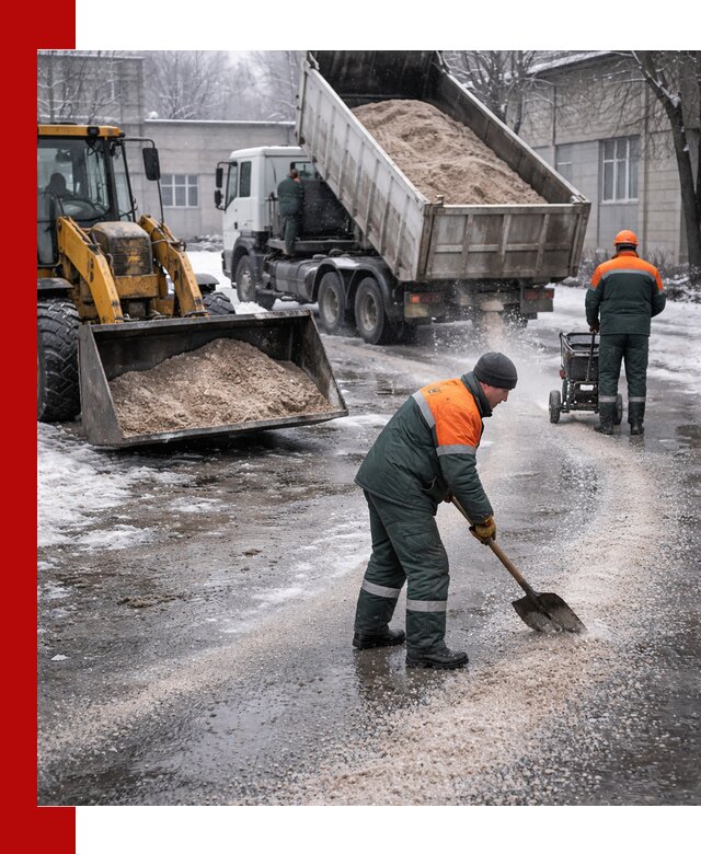 Реагент против гололеда с доставкой и нанесением в Кирове